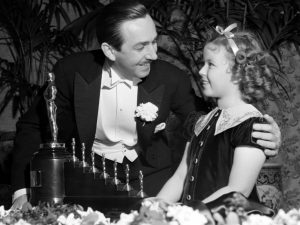 Walt Disney proudly displayed his Oscar for 
