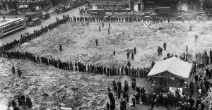Soup kitchens fed millions during the Great Depression.