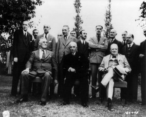 3 world leaders in Cairo to discuss Turkey's role in World War 2.