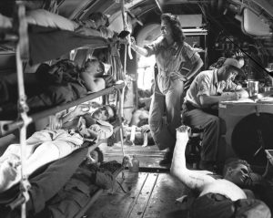 The Curtiss C-46 Commando, medical evacuations from Manila, 1945.