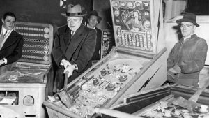 O'Brien smashed a pinball to enforce LaGuardia's ban.