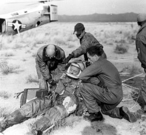 Joseph Kittinger after falling 102,800 feet and setting 4 world records.
