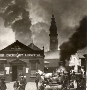 San Francisco earthquake led to 3-day fire, reshaping the city, 1906.