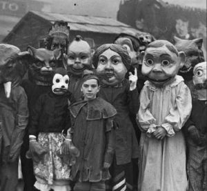 Halloween costumes and festivities, Haunted Air collection, 1920s.