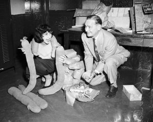 A sheriff's secretary and a police lieutenant in Los Angeles, 1951.